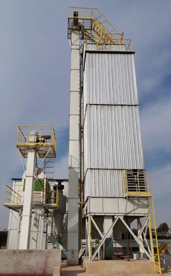 Durabilidad Seguridad Torre Secadora de granos con componentes de acero inoxidable resistentes a la corrosión y tasa de secado del 5% al 18%