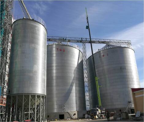 Buen rendimiento anticorrosivo y larga vida útil Almacenamiento seguro de granos y pérdida de material reducida